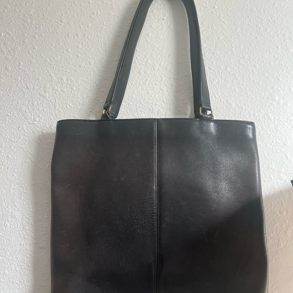 VTG Coach Tote with Bonnie Cashin watermelon shaped Kiss-Lock closure